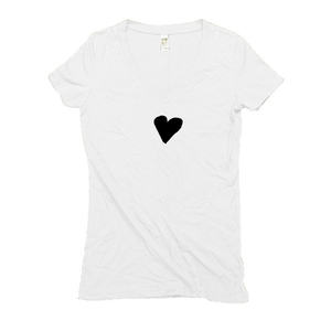 Ladies Organic Hemp Heart V-Neck T-Shirt