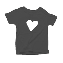 Organic Toddler Unisex T-Shirt, White Heart (7 colors available)