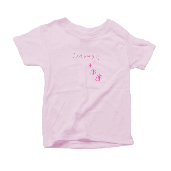 Just Wing It, Organic Toddler Unisex T-Shirt (2 colors available)