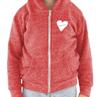 Sensitive Heart, Toddler Triblend Fleece Unisex Zip Hoodie (7 colors available)
