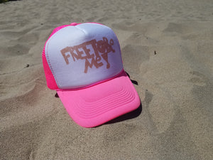 FREE TO BE ME! -  Trucker Hats (Glitter Pink, Neon Orange, & Navy)
